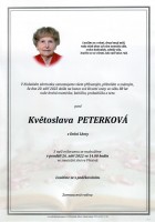 září2022_Parte Peterková Květoslava_Bílovec