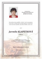 květen23_Parte Klapetková Jarmila_Bílovec