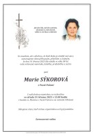 březen25_Parte Sýkorová Marie_Bílovec