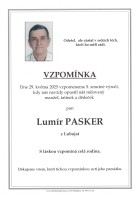 Vzpomínka Pasker Lumír
