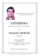Vzpomínka Borák Stanislav