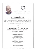 Vzpomínka Žingor Miroslav