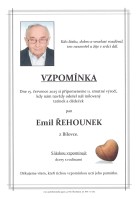 Vzpomínka Řehounek Emil