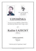 Vzpomínka Lazecký Radim