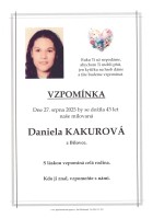 Vzpomínka Kakurová Daniela