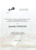 září25_Parte Vysocká Jarmila_Příbor