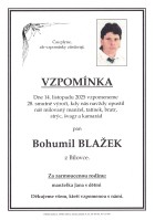 Vzpomínka Blažek Bohumil