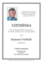 Vzpomínka Pasker Radomír