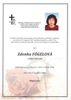 listopad25_Parte Fógelová Zdenka_Bílovec