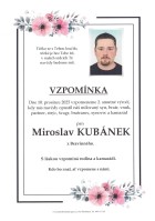 Vzpomínka Kubánek Miroslav