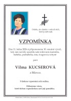 Vzpomínka Kucserová Vilma