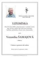 Vzpomínka Šamajová Veronika