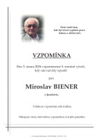 Vzpomínka Biener Miroslav