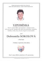 Vzpomínka Sokolová Dobromila