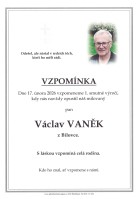 Vzpomínka Vaněk Václav