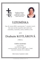 Vzpomínka Kotlárová Drahuše