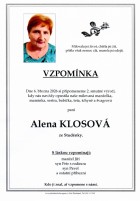 Vzpomínka Klosová Alena