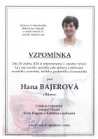 Vzpomínka Bajerová Hana