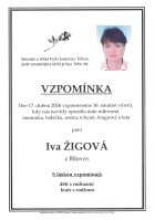 Vzpomínka Žigová Iva