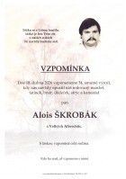 Vzpomínka Škrobák Alois