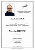 Vzpomínka Rusek Martin